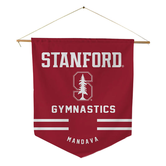 Stanford - NCAA Men's Gymnastics : Kiran Mandava - Pennant - 18" x 21"-0