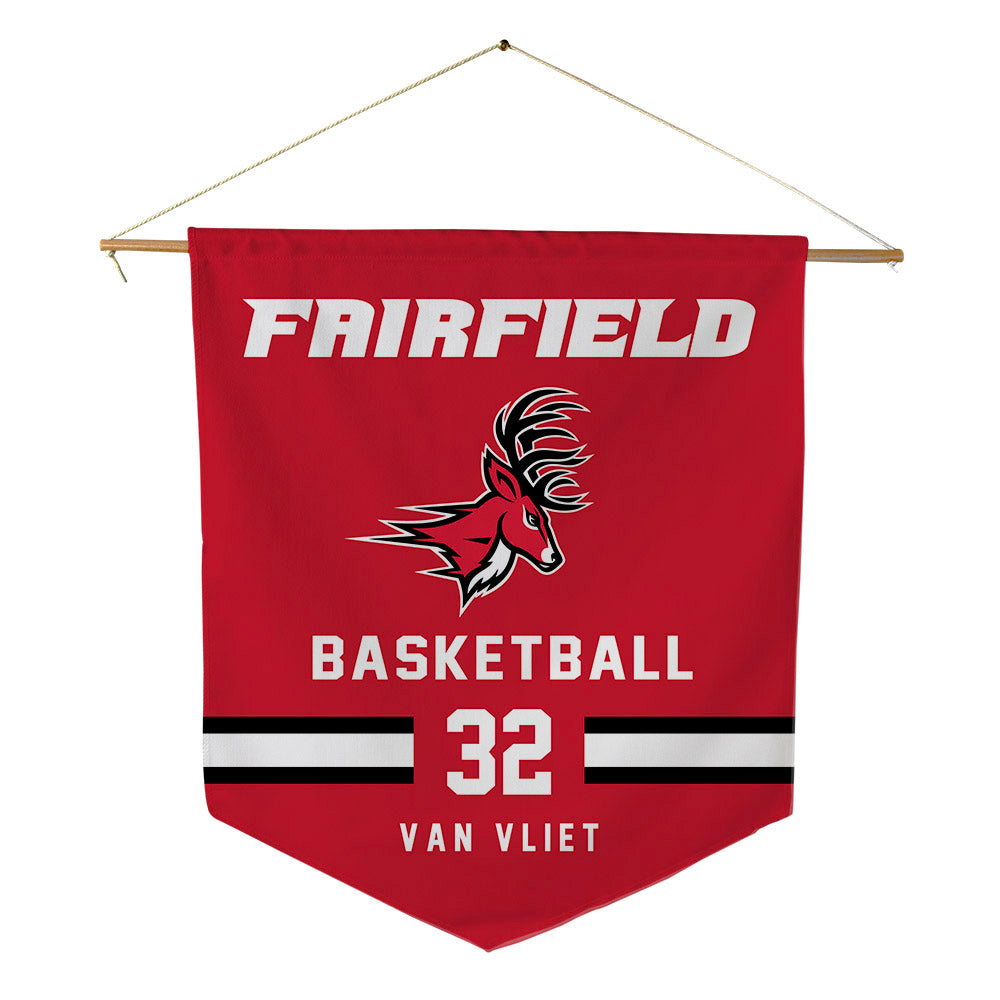 Fairfield - NCAA Women's Basketball : Milou van Vliet - Pennant - 18" x 21"-0