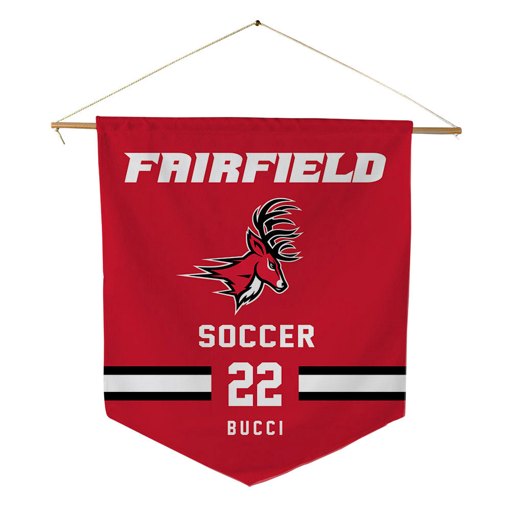 Fairfield - NCAA Men's Soccer : Daniel Bucci - Pennant - 18" x 21"-0