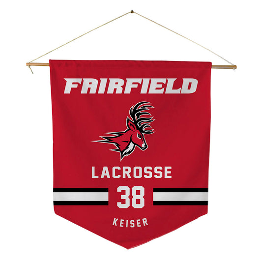 Fairfield - NCAA Men's Lacrosse : Evan Keiser - Pennant - 18" x 21"-0