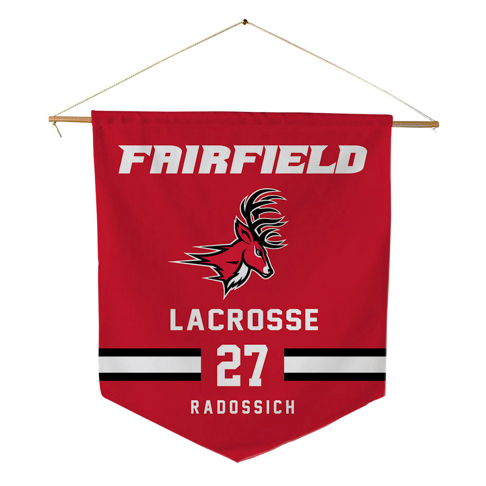 Fairfield - NCAA Men's Lacrosse : Julian Radossich - Pennant - 18" x 21"-0