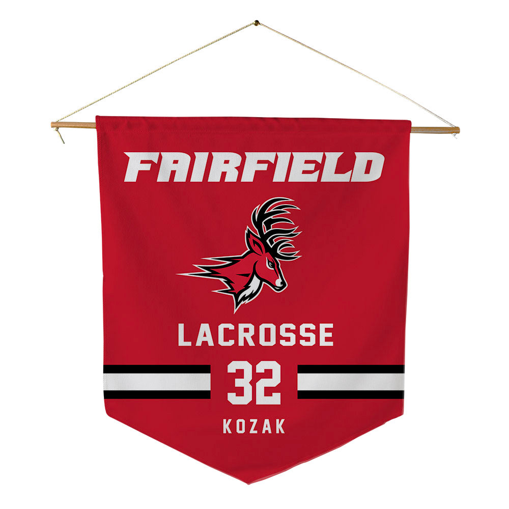 Fairfield - NCAA Women's Lacrosse : Amanda Kozak - Pennant - 18" x 21"-0