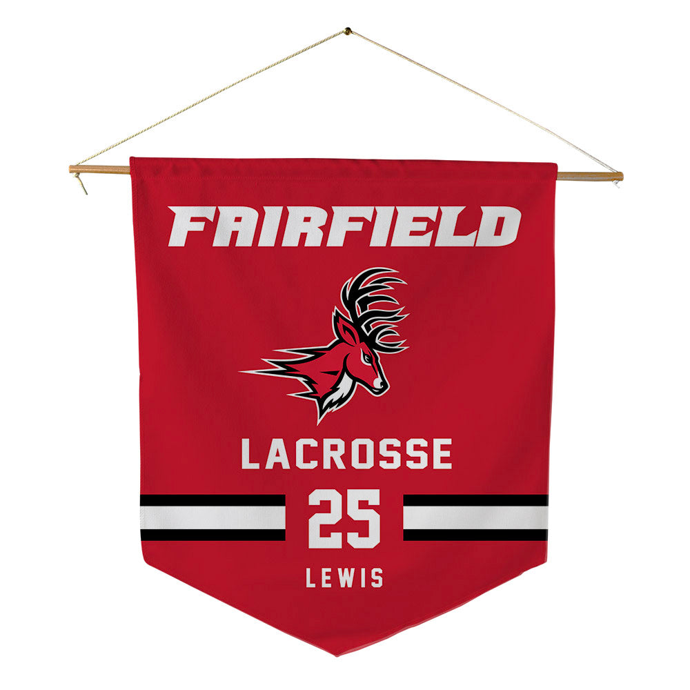 Fairfield - NCAA Men's Lacrosse : Jonathan Lewis - Pennant - 18" x 21"-0