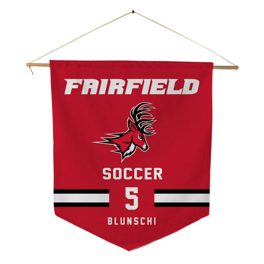 Fairfield - NCAA Men's Soccer : Jordan Blunschi - Pennant - 18" x 21"-0