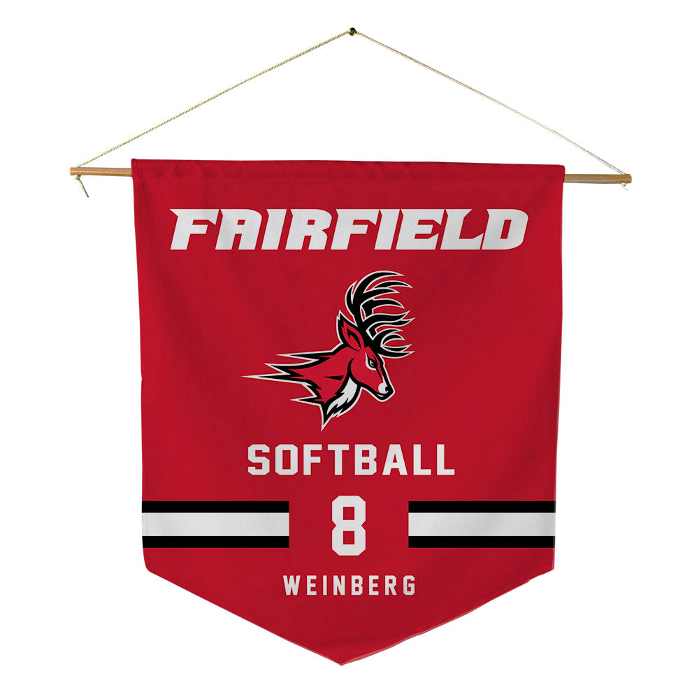 Fairfield - NCAA Softball : Alyssa Weinberg - Pennant - 18" x 21"-0