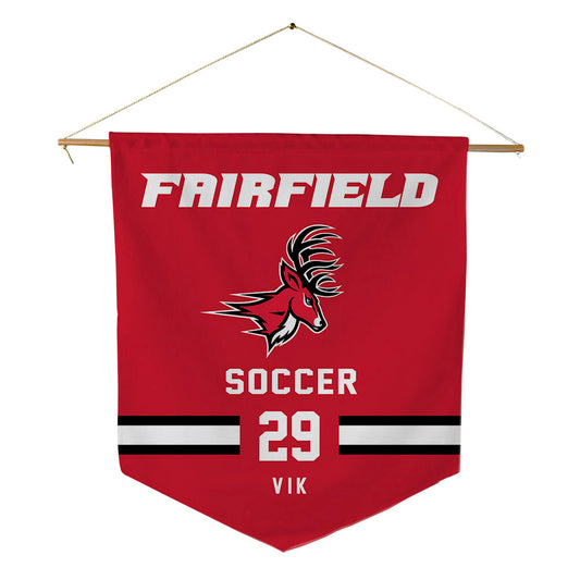 Fairfield - NCAA Men's Soccer : Audun Engen Vik - Pennant - 18" x 21"-0