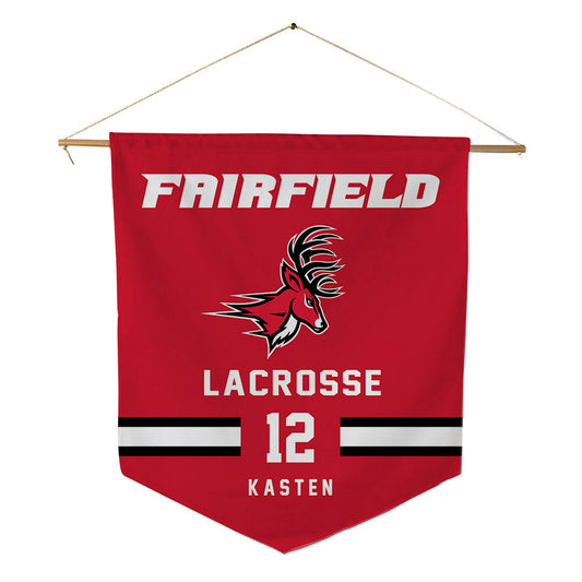 Fairfield - NCAA Men's Lacrosse : Andrew Kasten - Pennant - 18" x 21"-0