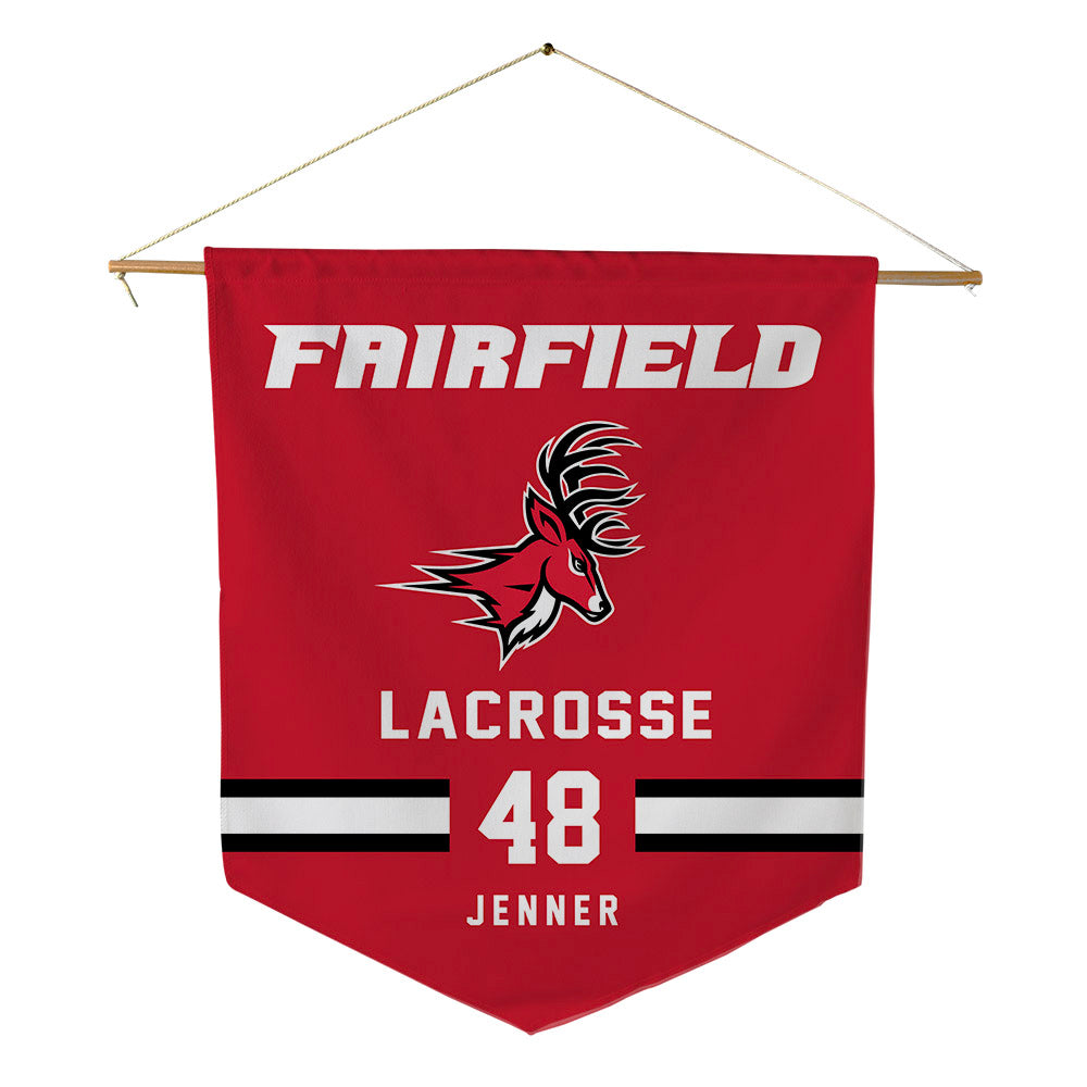 Fairfield - NCAA Men's Lacrosse : Hudson Jenner - Pennant - 18" x 21"-0