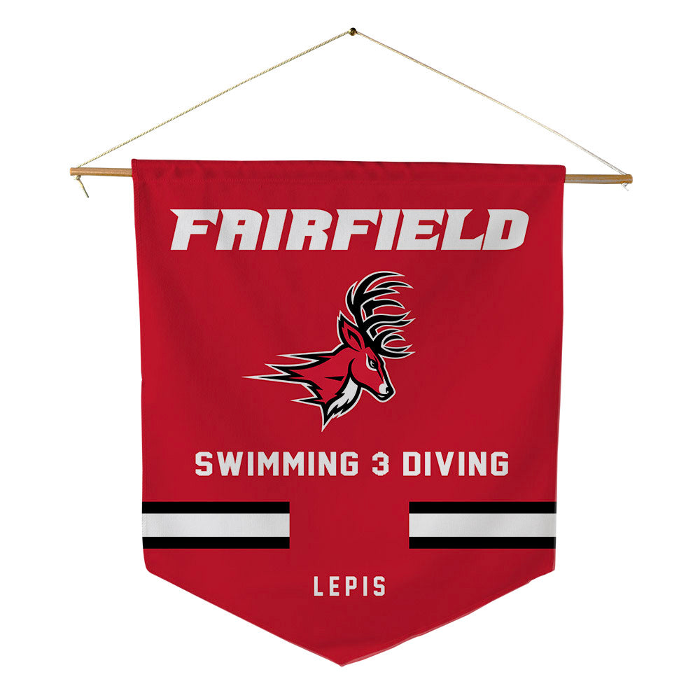 Fairfield - NCAA Women's Swimming & Diving : Ella Lepis - Pennant - 18" x 21"-0