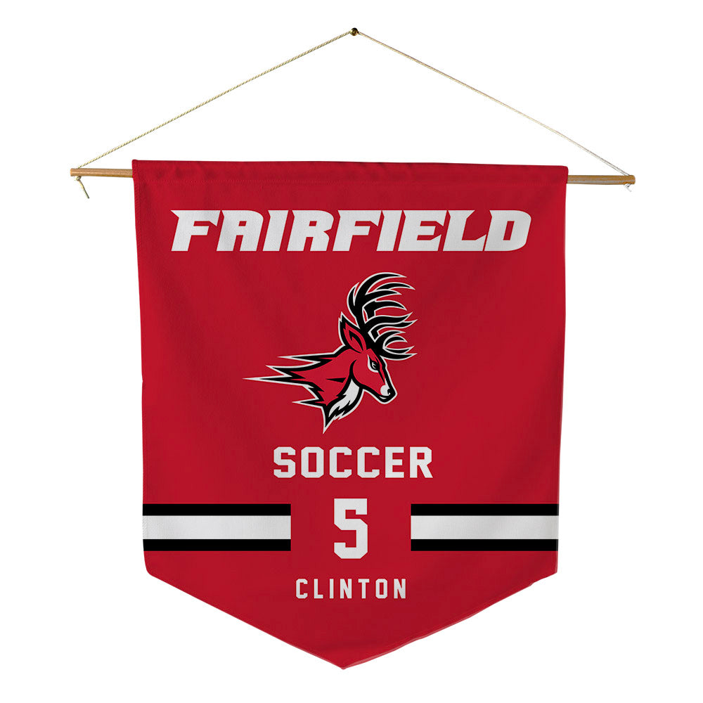 Fairfield - NCAA Women's Soccer : Cassidy Clinton - Pennant - 18" x 21"-0