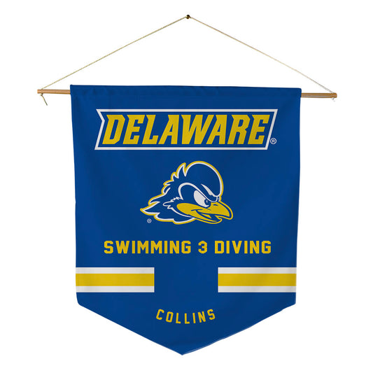 Delaware - NCAA Men's Swimming & Diving : Addison Collins - Pennant - 18" x 21"-0