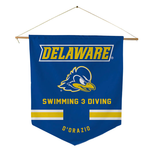 Delaware - NCAA Men's Swimming & Diving : William D'Orazio - Pennant - 18" x 21"-0