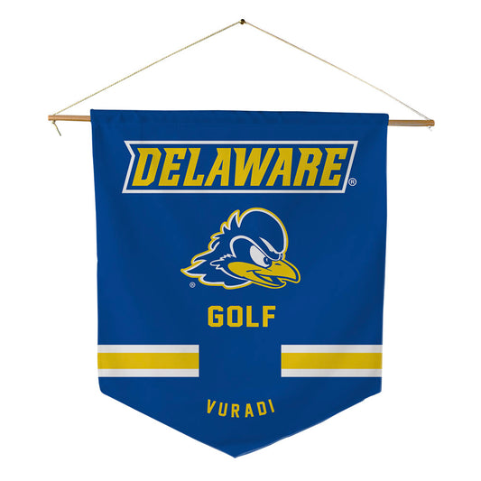 Delaware - NCAA Men's Golf : Aryan Vuradi - Pennant - 18" x 21"-0