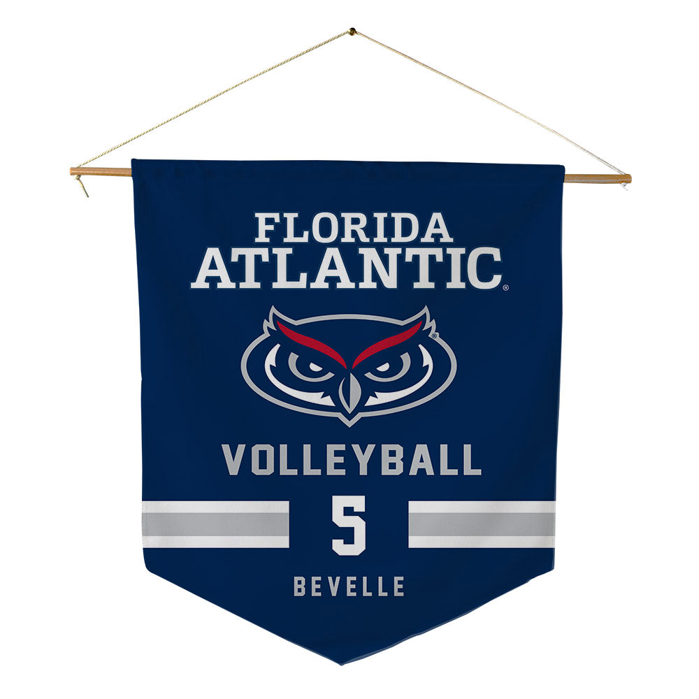 FAU - NCAA Women's Volleyball : kierstin bevelle - Pennant - 18" x 21"-0
