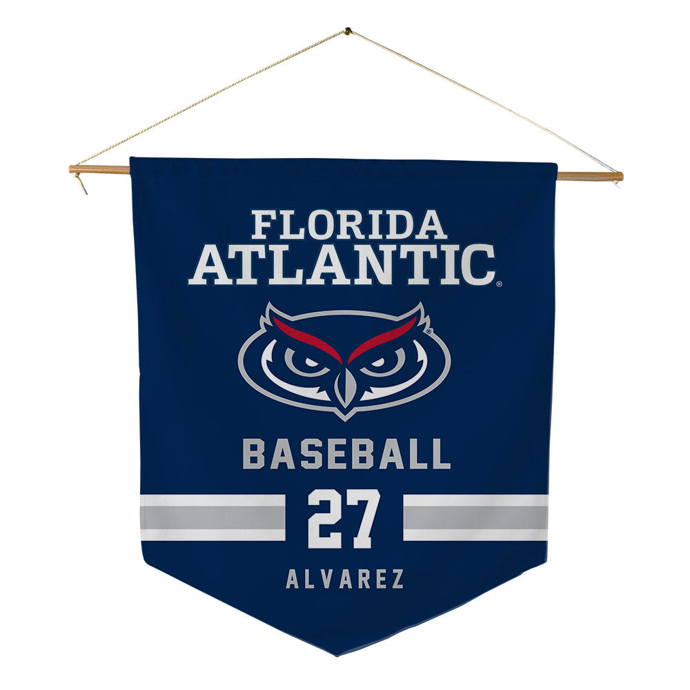 FAU - NCAA Baseball : David Alvarez - Pennant - 18" x 21"-0