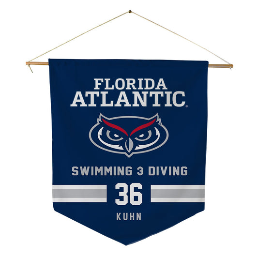 FAU - NCAA Men's Swimming & Diving : Trevor Kuhn - Pennant - 18" x 21"-0