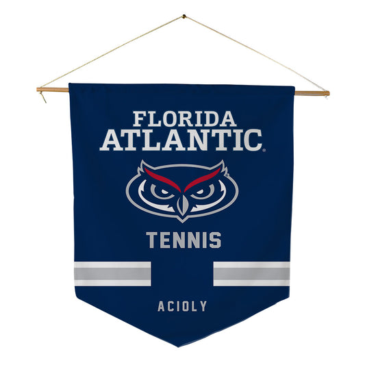 FAU - NCAA Men's Tennis : Lucca Acioly - Pennant - 18" x 21"-0