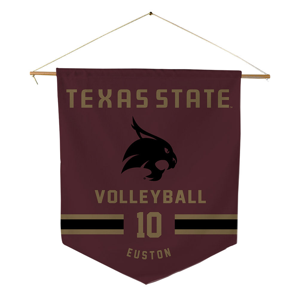 Texas State - NCAA Women's Volleyball : Ashley Euston - Pennant - 18" x 21"-0