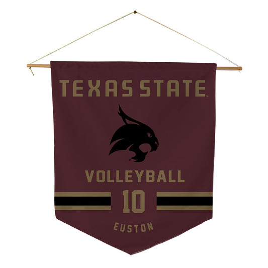 Texas State - NCAA Women's Volleyball : Ashley Euston - Pennant - 18" x 21"-0