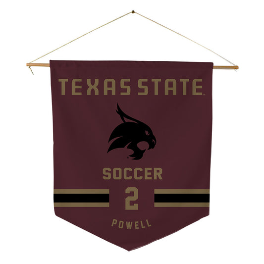 Texas State - NCAA Women's Soccer : Jessica Powell - Pennant - 18" x 21"-0
