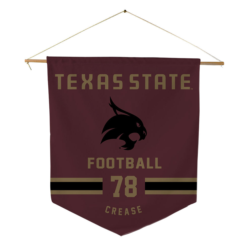Texas State - NCAA Football : Anfernee Crease - Pennant - 18" x 21"-0