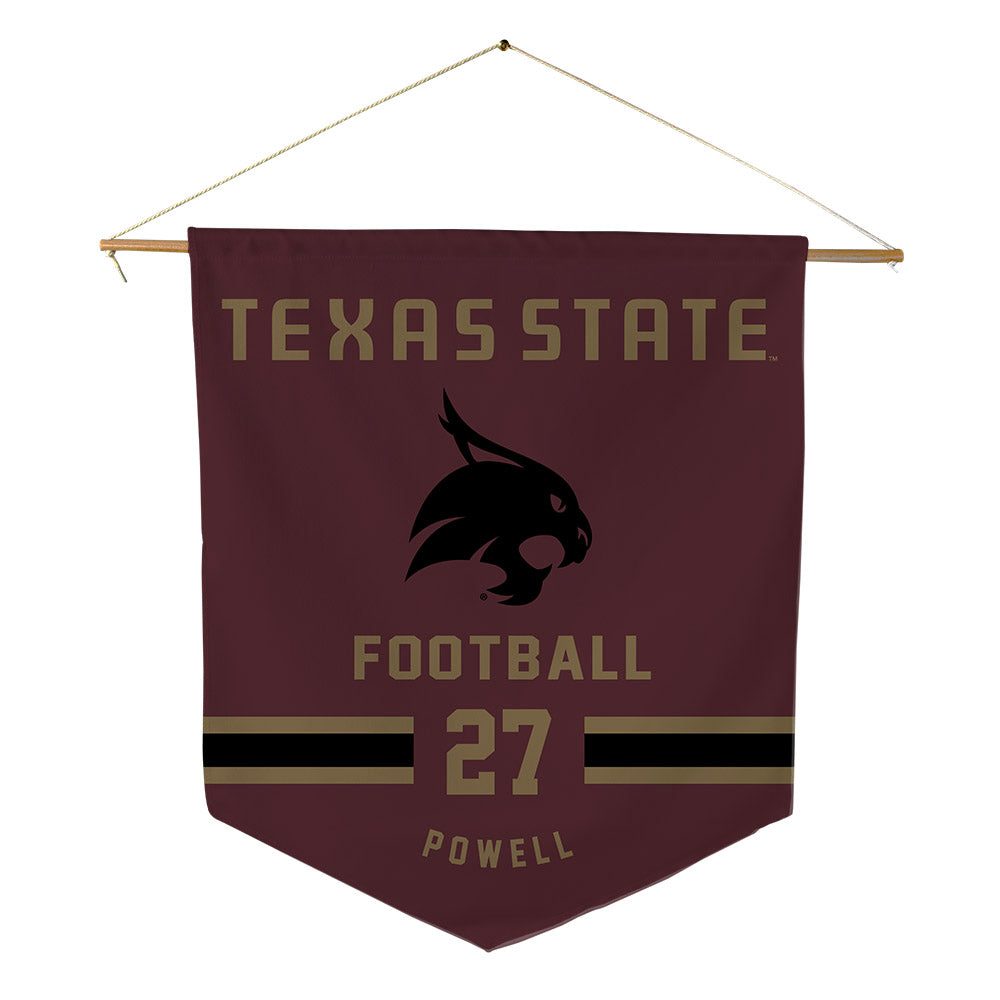 Texas State - NCAA Football : Cordarian Powell - Pennant - 18" x 21"-0