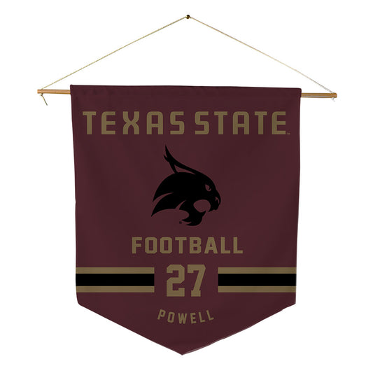 Texas State - NCAA Football : Cordarian Powell - Pennant - 18" x 21"-0
