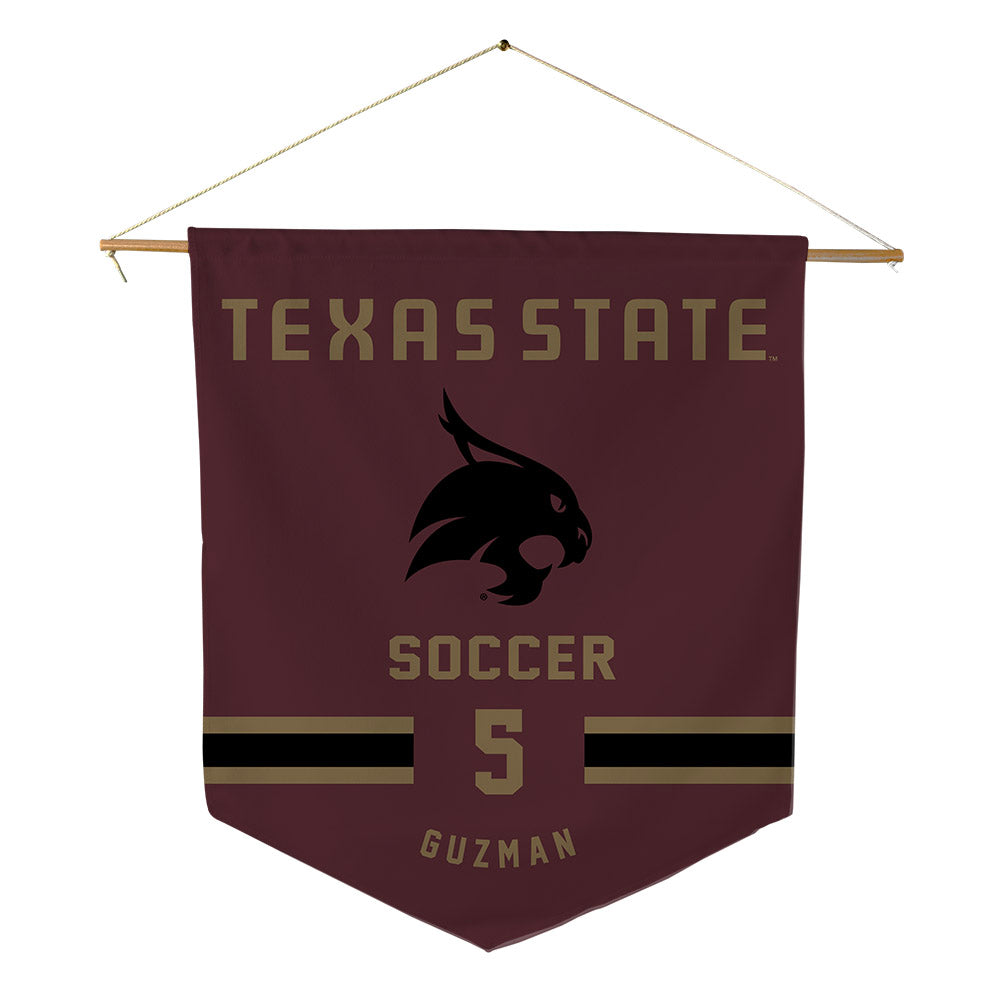 Texas State - NCAA Women's Soccer : Sadie Guzman - Pennant - 18" x 21"-0
