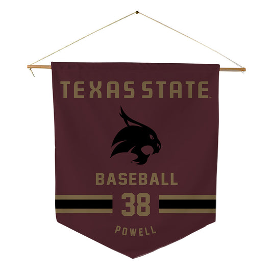 Texas State - NCAA Baseball : Ty Powell - Pennant - 18" x 21"-0