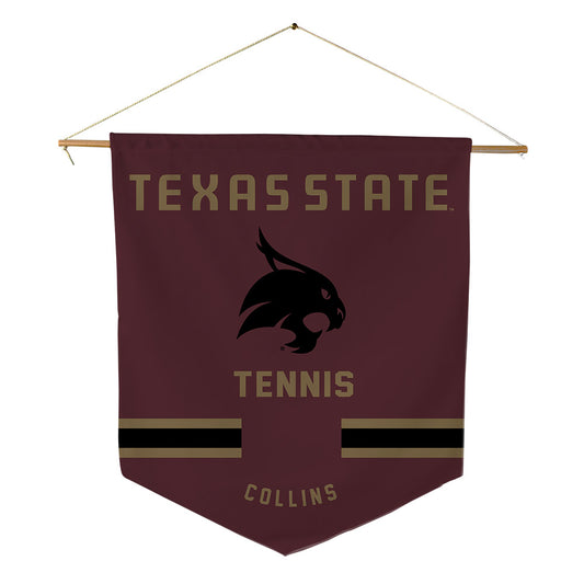 Texas State - NCAA Women's Tennis : Liv Collins - Pennant - 18" x 21"-0