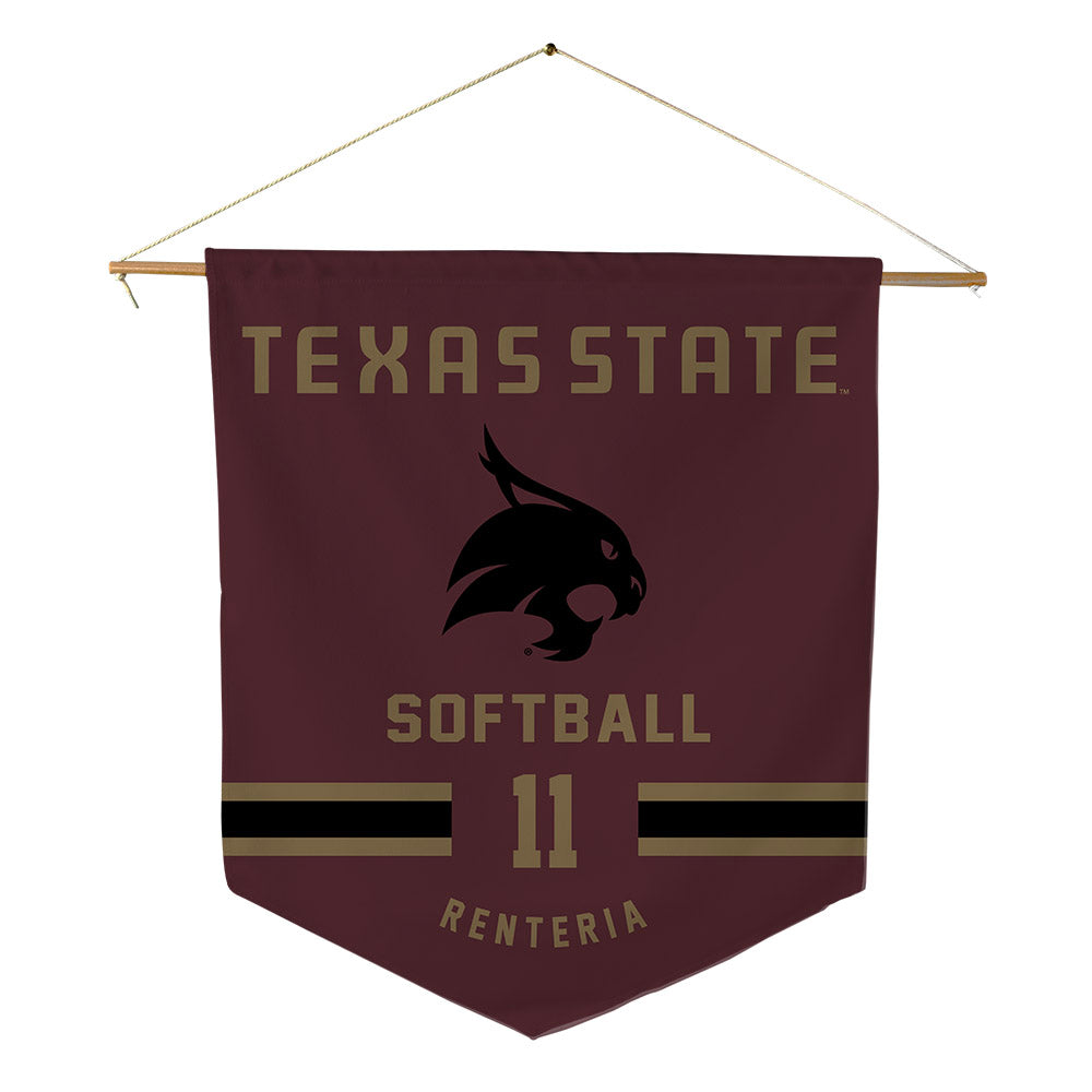 Texas State - NCAA Softball : Ava Renteria - Pennant - 18" x 21"-0