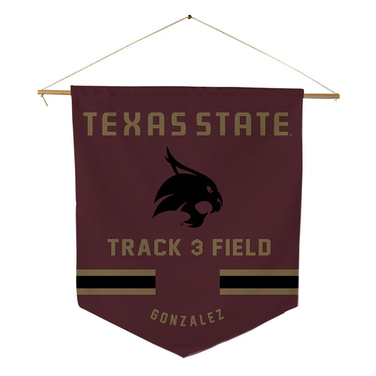 Texas State - NCAA Women's Track & Field : Mia Gonzalez - Pennant - 18" x 21"-0