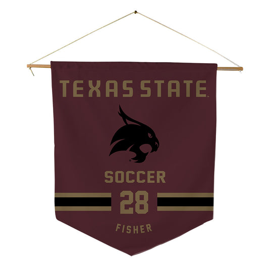 Texas State - NCAA Women's Soccer : Annabelle Fisher - Pennant - 18" x 21"-0