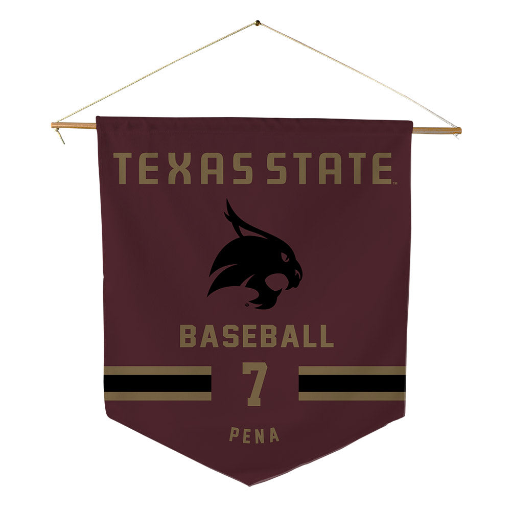 Texas State - NCAA Baseball : Daylan Pena - Pennant - 18" x 21"-0