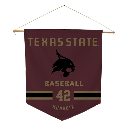 Texas State - NCAA Baseball : Austin Munguia - Pennant - 18" x 21"-0