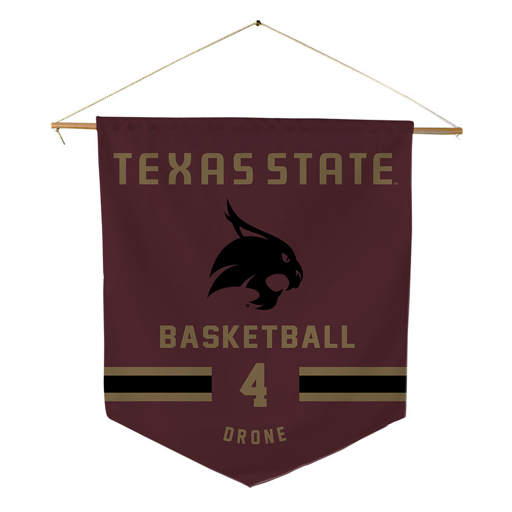 Texas State - NCAA Men's Basketball : Mark Drone - Pennant - 18" x 21"-0