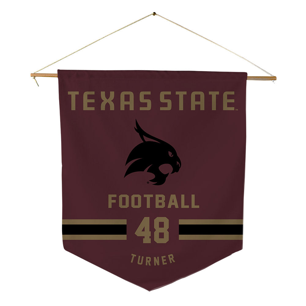 Texas State - NCAA Football : Austin Turner - Pennant - 18" x 21"-0