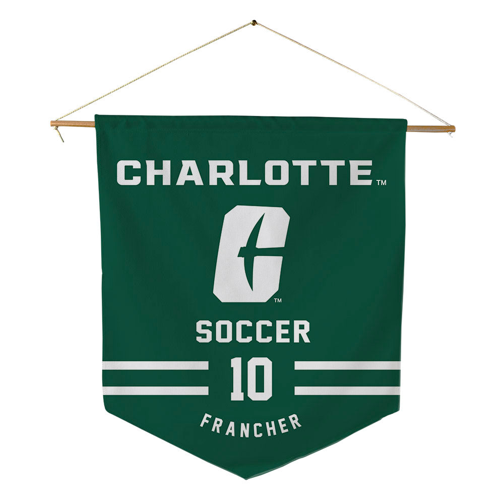 UNC Charlotte - NCAA Women's Soccer : Braelynn Francher - Pennant - 18" x 21"-0