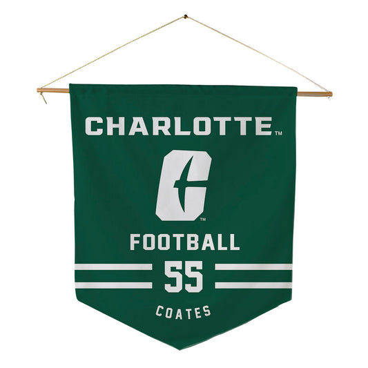 UNC Charlotte - NCAA Football : Colin Coates - Pennant - 18" x 21"-0