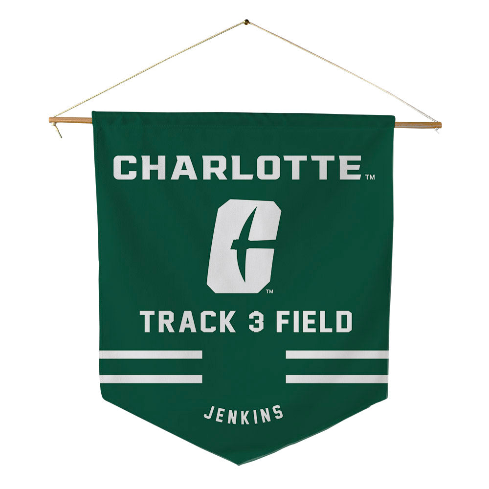 UNC Charlotte - NCAA Women's Track & Field : Jaden Jenkins - Pennant - 18" x 21"-0