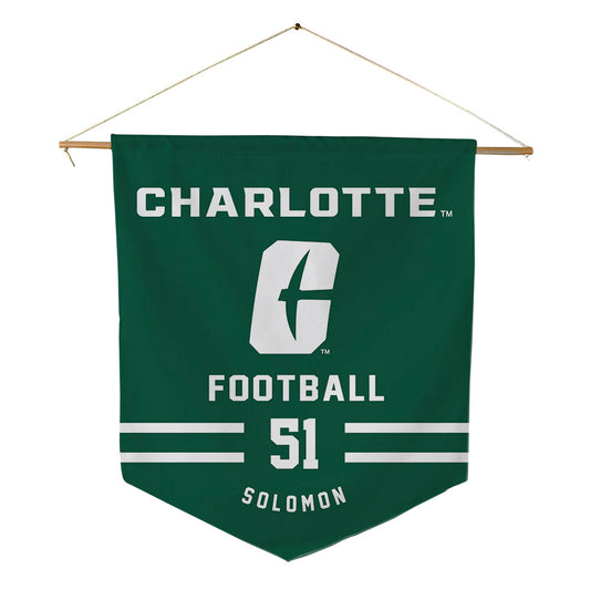 UNC Charlotte - NCAA Football : Jamarrion Solomon - Pennant - 18" x 21"-0