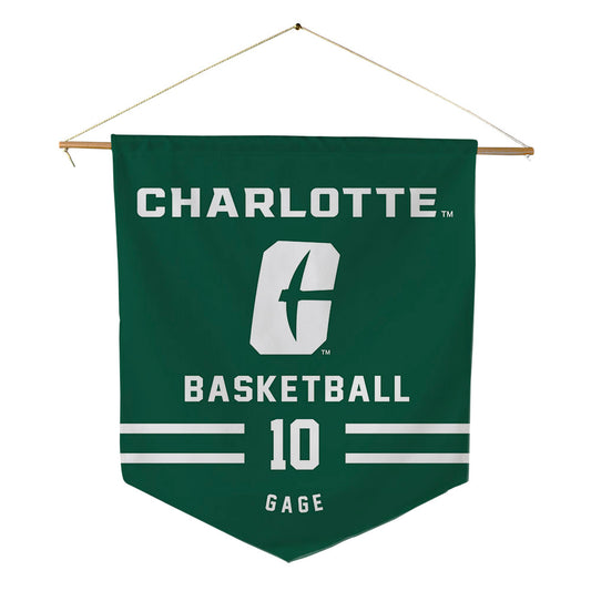UNC Charlotte - NCAA Women's Basketball : Janavia Gage - Pennant - 18" x 21"-0