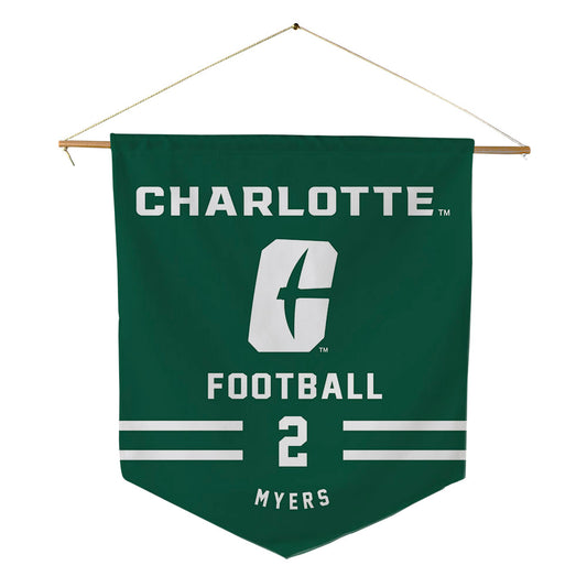 UNC Charlotte - NCAA Football : Isaiah Myers - Pennant - 18" x 21"-0