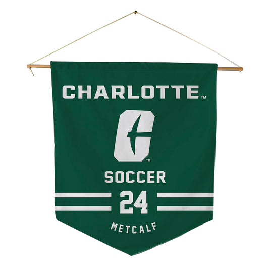 UNC Charlotte - NCAA Women's Soccer : Allie Metcalf - Pennant - 18" x 21"-0