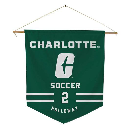 UNC Charlotte - NCAA Men's Soccer : Xavier Holloway - Pennant - 18" x 21"-0