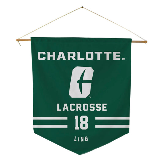 UNC Charlotte - NCAA Women's Lacrosse : Katie Ling - Pennant - 18" x 21"-0