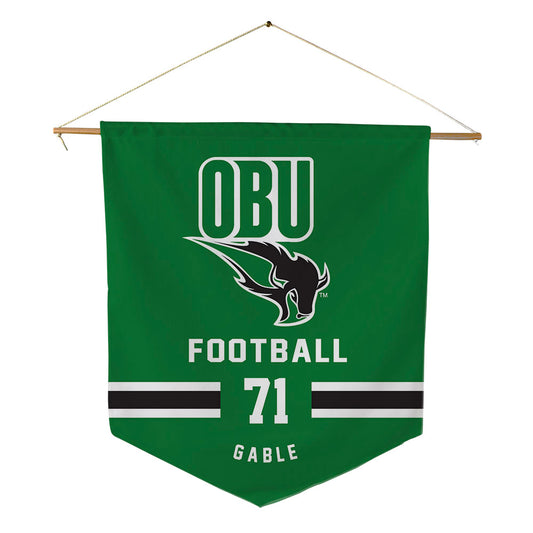 OKBU - NCAA Football : Tristan Gable - Pennant - 18" x 21"-0