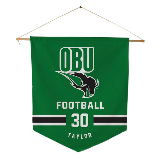OKBU - NCAA Football : Tainique Taylor - Pennant - 18" x 21"-0