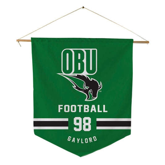 OKBU - NCAA Football : Peyton Gaylord - Pennant - 18" x 21"-0