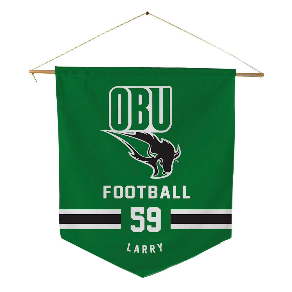 OKBU - NCAA Football : Sean Larry - Pennant - 18" x 21"-0